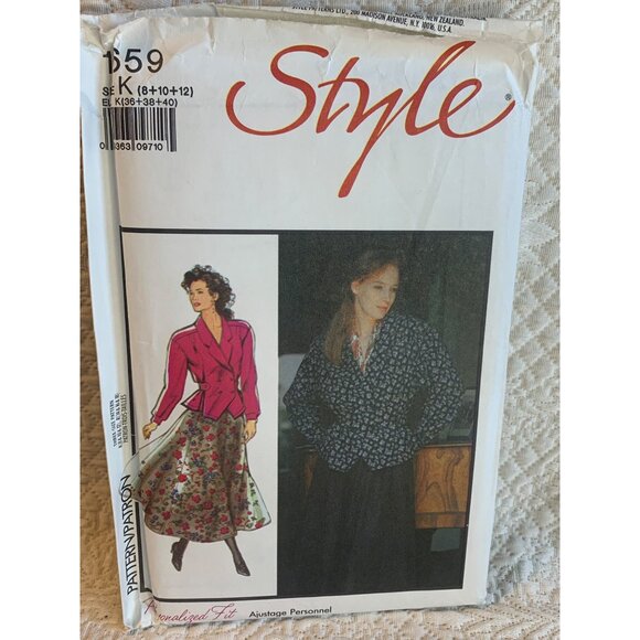 Style Misses Jacket Skirt Sewing Pattern sz 8-12 1659 - uncut - Picture 8 of 10